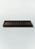 Plateau à cigare en chêne de Bourgogne teinté avec des compartiments 