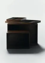 Plateaux et boites à cigare en chêne de Bourgogne teinté avec des compartiments 